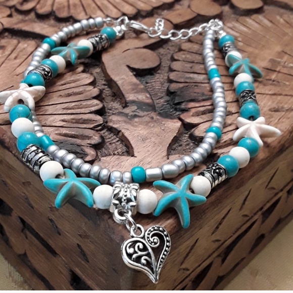 C2 NEW  Heart Song Nautical Anklet - Picture 4 of 4